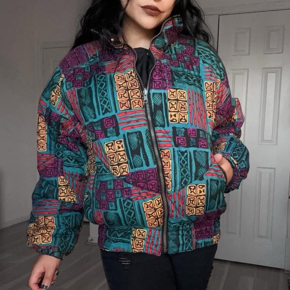 🩵 Indie Bohemian Retro Grunge Reversible Jacket